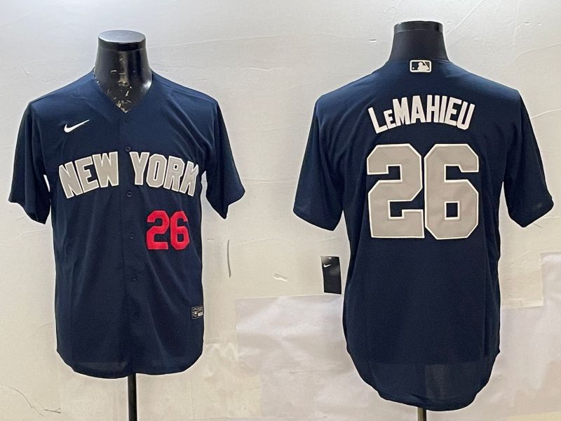 Men New York Yankees #26 Lemahieu Blue Game 2025 Nike MLB Jersey style 2->new york yankees->MLB Jersey